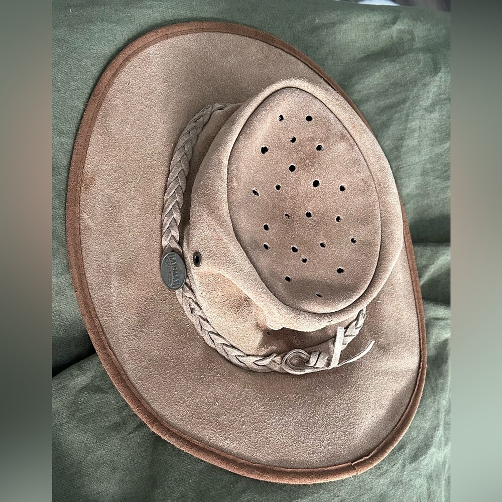 BARMAH Tan Suede FOLDABLE  Hat
